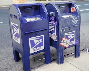 1/8 USPS Post box miniature for Fingerboarding or dioramas.