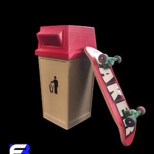 Miniature Park trash bin (municipal edition) 1:8 scale for fingerboards and dollhouse