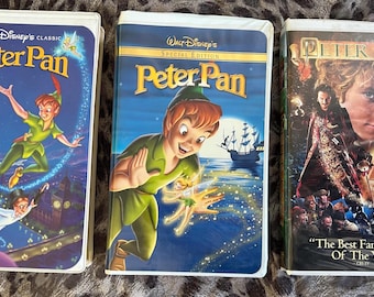 Walt Disney Classics Peter Pan Movies VHS Tape 1980's, 2002 & 2004