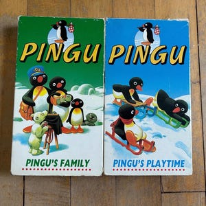 90er Pingu VHS Video Tapes Paar Cartoon Kinder Kinder Pingus Familie Pingu's Playtime