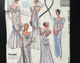 Patron De Robe McCall's M6030 - Robe De Soirée/mariage Formelle - Taille 6 à 14 - Neuf, Non Découpé