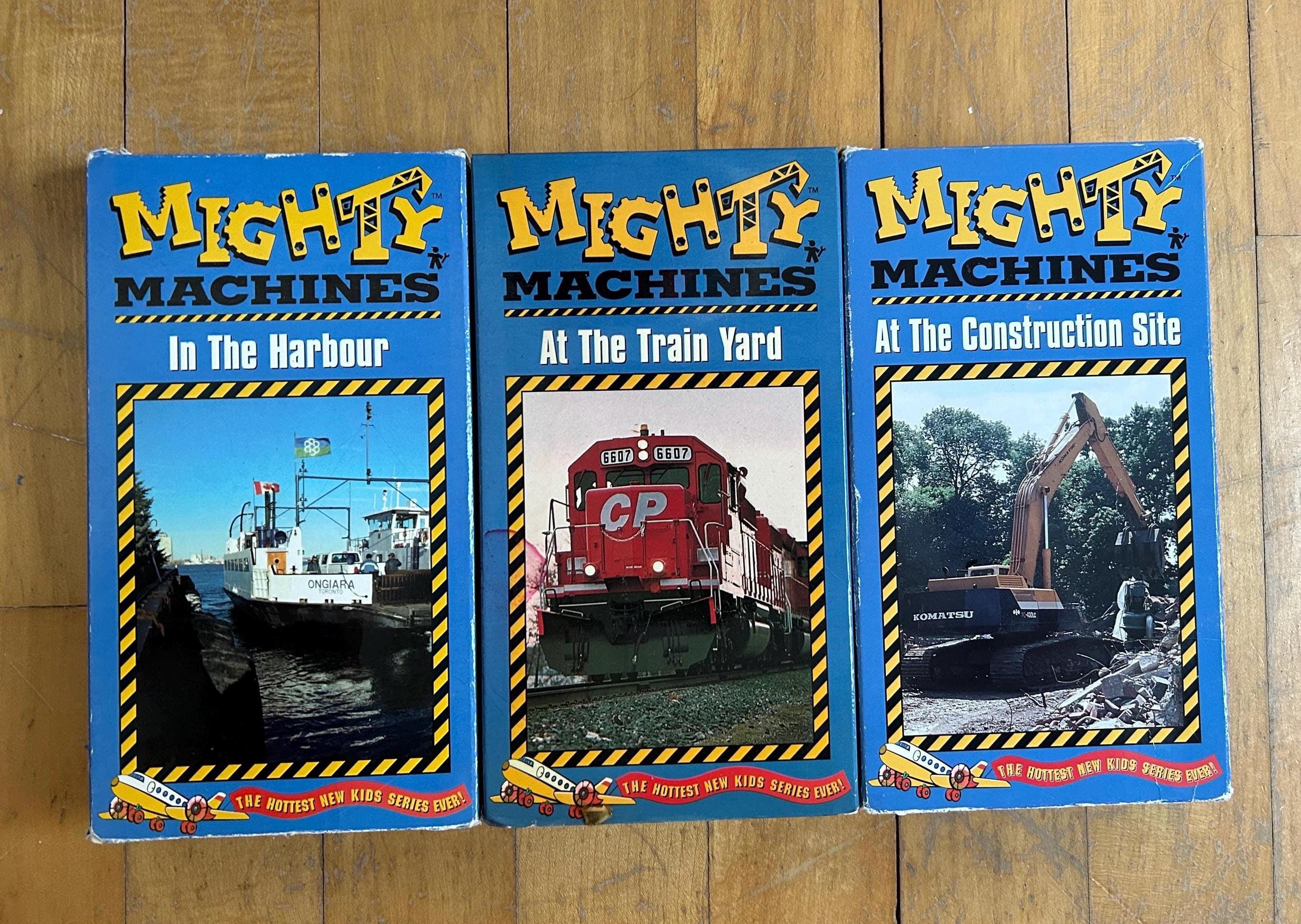 Vintage Mighty Machines VHS Set: Harbour, Train Yard, Construction