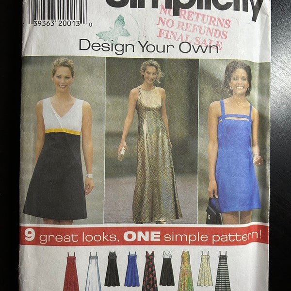 Simplicity 7510 Sewing Pattern Women's Dress, Size 4-6-8