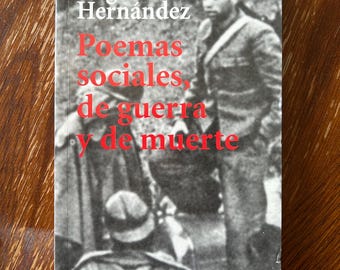 Livre vintage de collection de poèmes de guerre et de mort espagnols par Miguel Hernandez
