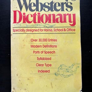 Vintage 1984&#39;s Webster&#39;s Dictionary: Specially designed for Home, School & Office by John Gage Allee, Ph.D. Paperback Book