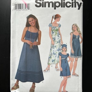 Simplicity #5656 Girl&#39;s Sundress Sewing Pattern Size 7-8-10-12-14-16 UNCUT