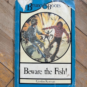Vintage 1980&#39;s First Edition of &quot;Beware the Fish!&quot; by Gordon Korman Bruno & Books