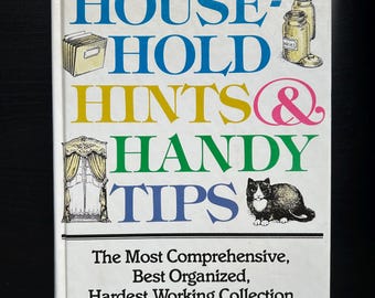 Livro de capa dura "Dicas domésticas e dicas úteis" do Reader's Digest de 1989