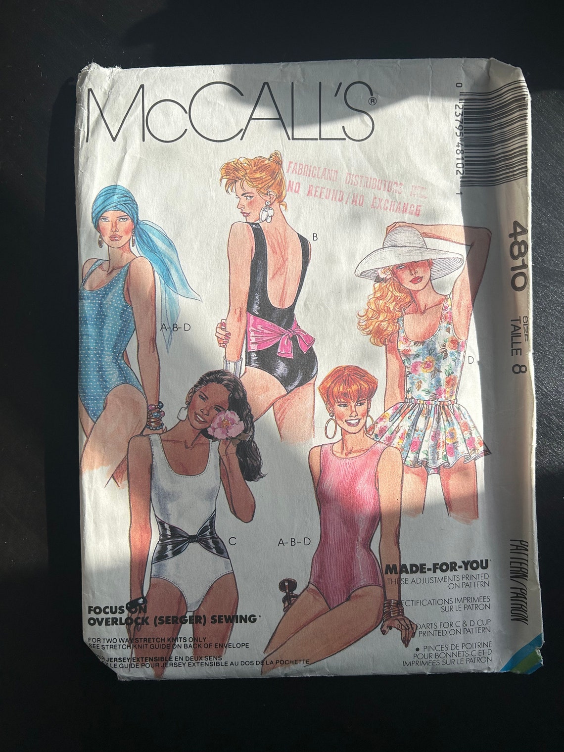 Mccalls 4810 Women's Swimsuit Sewing PATTERNS Size 8 CUT - Etsy