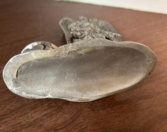 アンティークエンジェル 1996's Angel Candle Holder Seagull Canada Pewter Etain Zinn