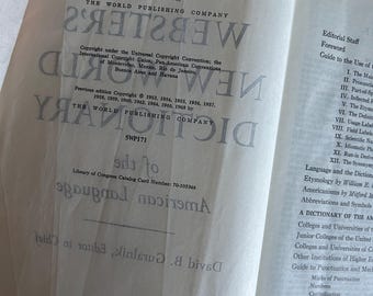 Webster's New World Dictionary of American Language (1970) 2nd