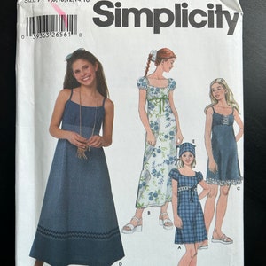 Simplicity #9297 Modello per abito facile da cucire taglia A 7-8-10-12-14-16