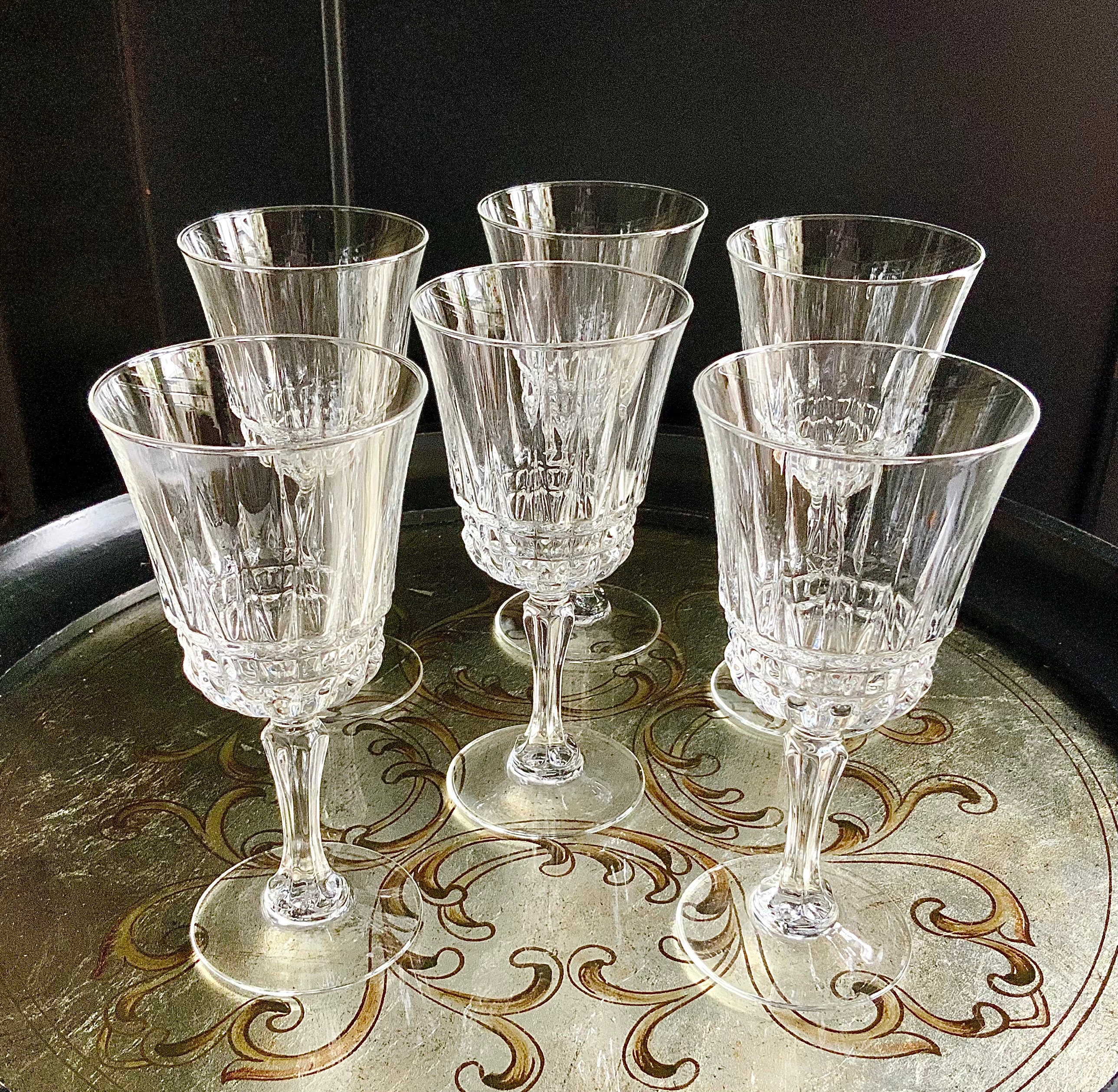 Vajilla y bebida antigua transparente Cristal D'Arques-Durand -  México