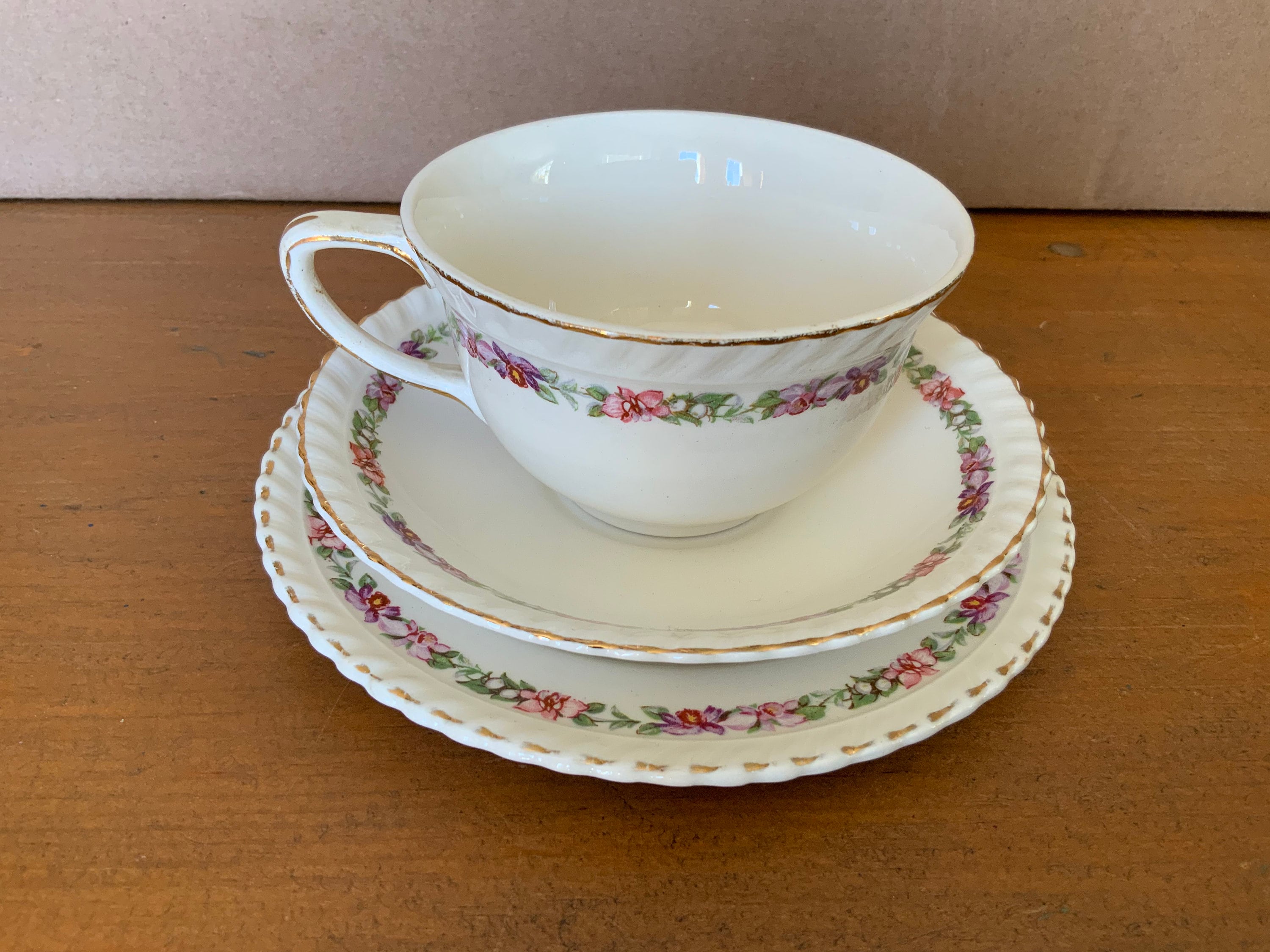 Vintage Johnson Bros old English Ironstone Tea Trio Etsy