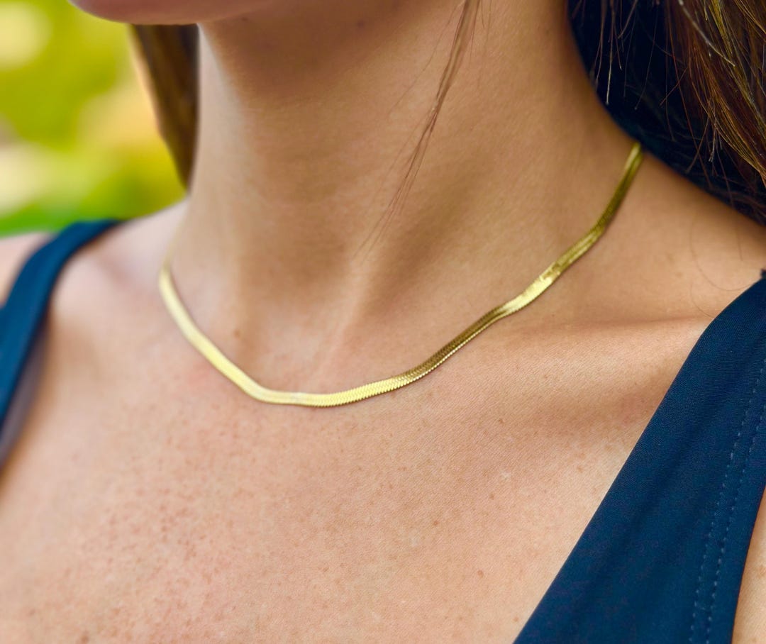 18K Margot Star Herringbone Necklace