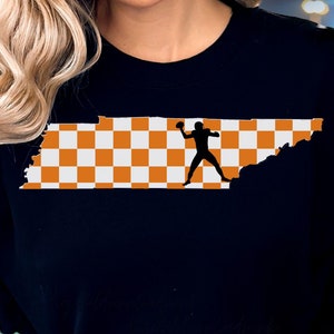 Tennessee Vols Football PNG: Checkerboard State Design (Digital Download)
