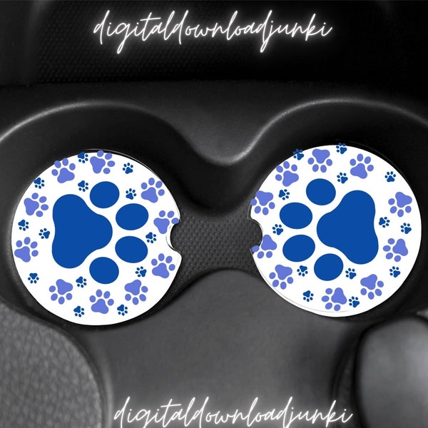 Paw Print Car Coaster Sublimation PNG Instant download Car Truck Jeep PNG coaster dog lover digital file Gift for Mom, Dad, Birthday