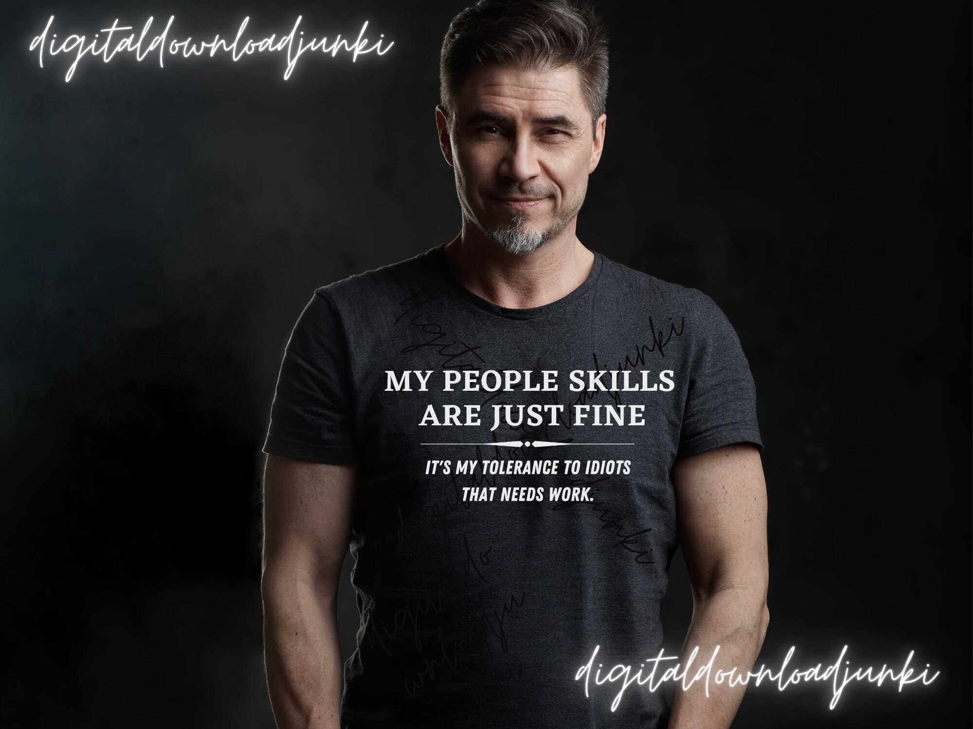 T-shirt Humour "My People Skills Are Fine It's Just That I Don't Like You" – Homme/Femme, Coton, Blanc, Gildan