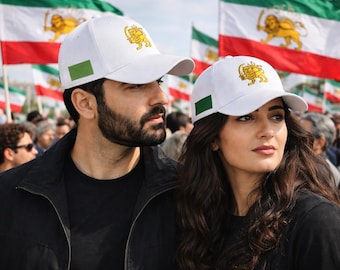 Lion and Sun Embroidered Baseball Cap | Persian Heritage, Iranian Pride Hat