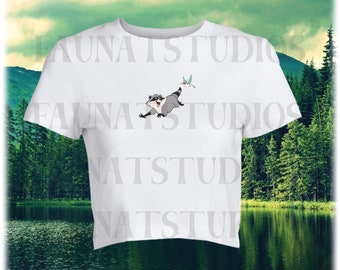 Meeko and Flit Pocahontas Park Crop Top, Animal Kingdom Tee