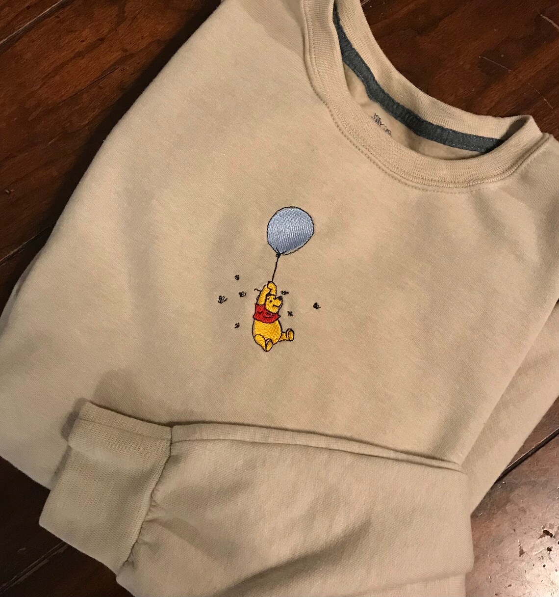 Winnie the Pooh Balloon Simple Embroidered Sweatshirt - Etsy