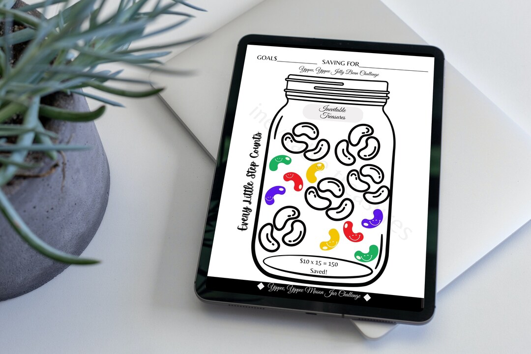 Yippee, Yippee Jelly Beans Savings Challenge Etsy