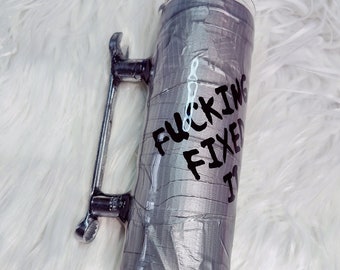 Duck Tape Tumbler/ Wrench Handle/ Coffee thermos/ Funny/ Fixed it/ Tumbler/ Man Gift/ Guy Gift/ Travel Mug/ drinkware/ Father's Day