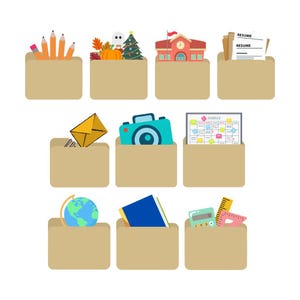 Teacher Folder Covers Classic Style - Digital File Organization - Aesthetic Organization