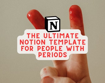 Menstrual Cycle Tracker Notion Template / Period Tracker / Month Calendar / Productivity Template