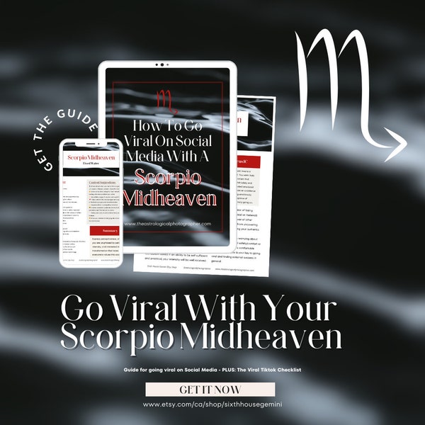 Scorpio Midheaven Guide For Achieving Viral Success On Social Media / Viral TikTok Guide / Astrology Guide / How To Go Viral Checklist