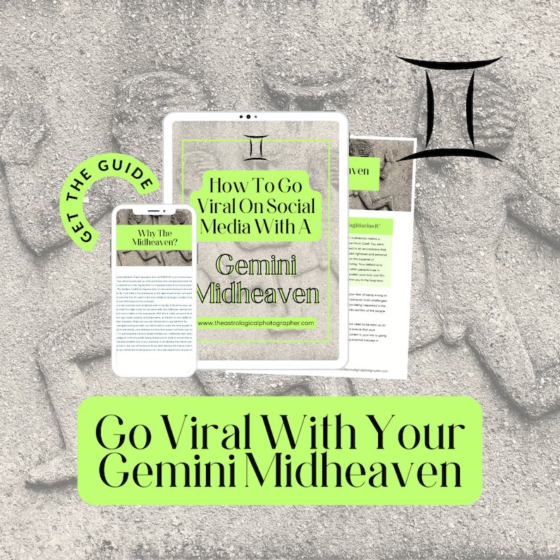 Gemini Midheaven Guide For Achieving Viral Success On Social Media / Viral TikTok Guide / Astrology Guide / How To Go Viral Checklist image 1