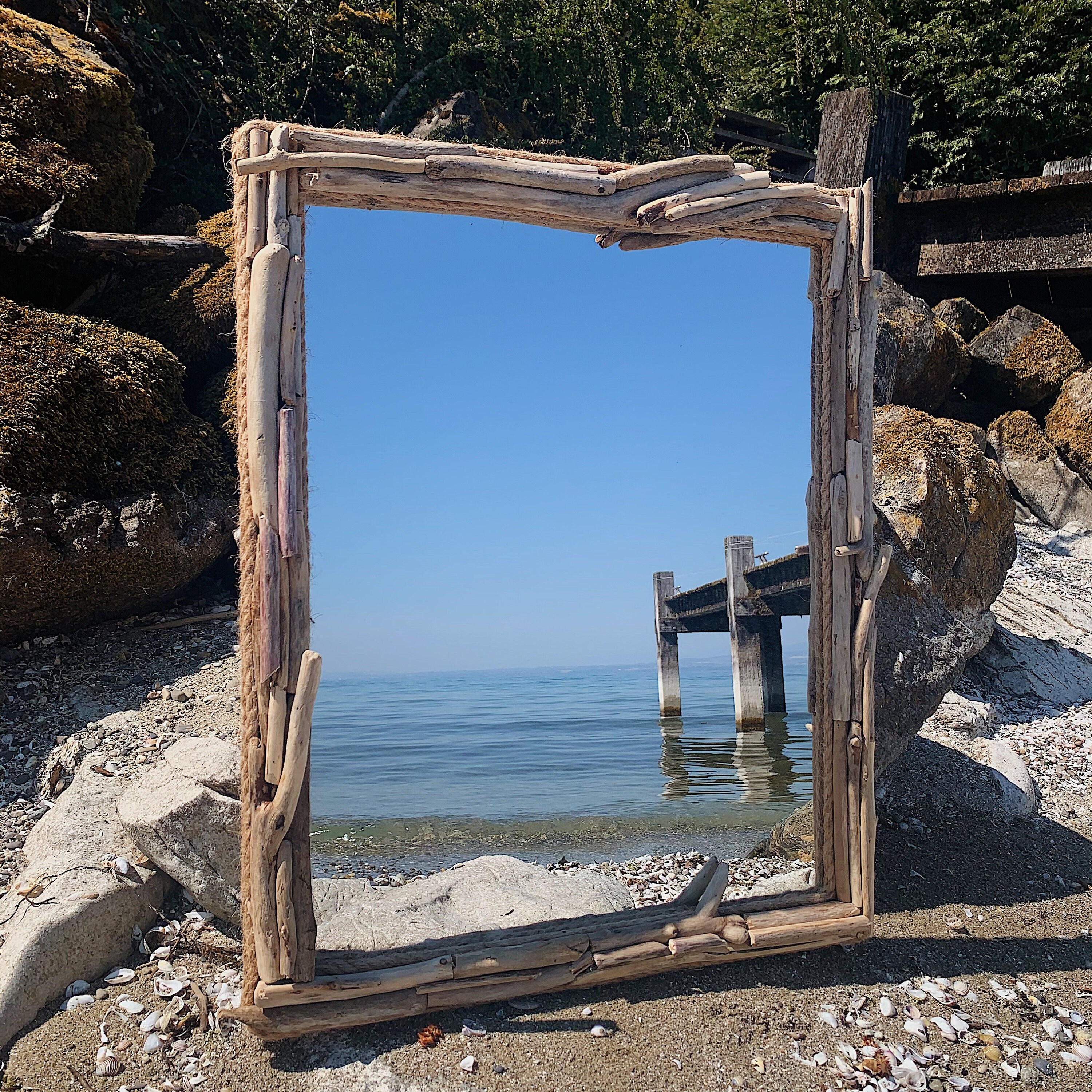 Miroir en Bois Flottés
