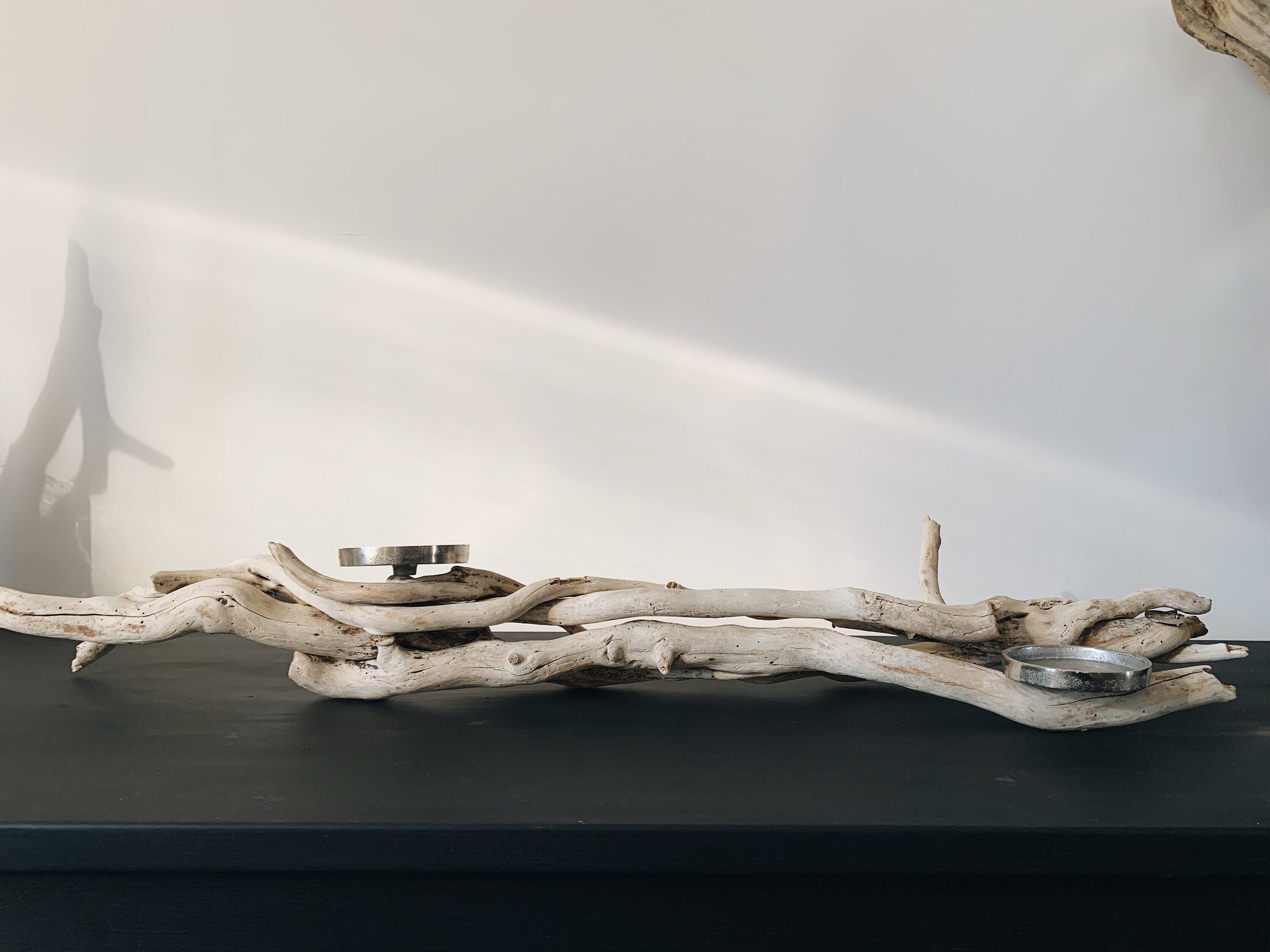 Porte Bougie en Bois Flotté