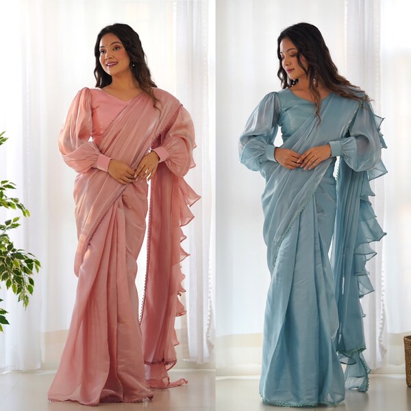 RF7 - Ruffle Saree main image 1