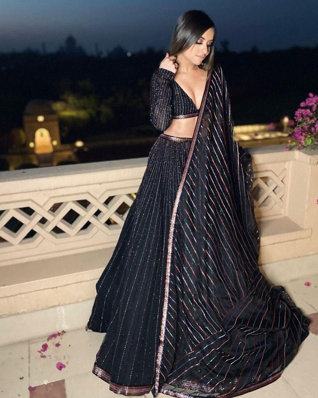 Bollywood Style Black Lehenga Choli for Woman Wedding Wear and - Etsy  Singapore