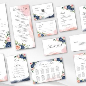 Editable Wedding Invitations - Complete Set - Emma