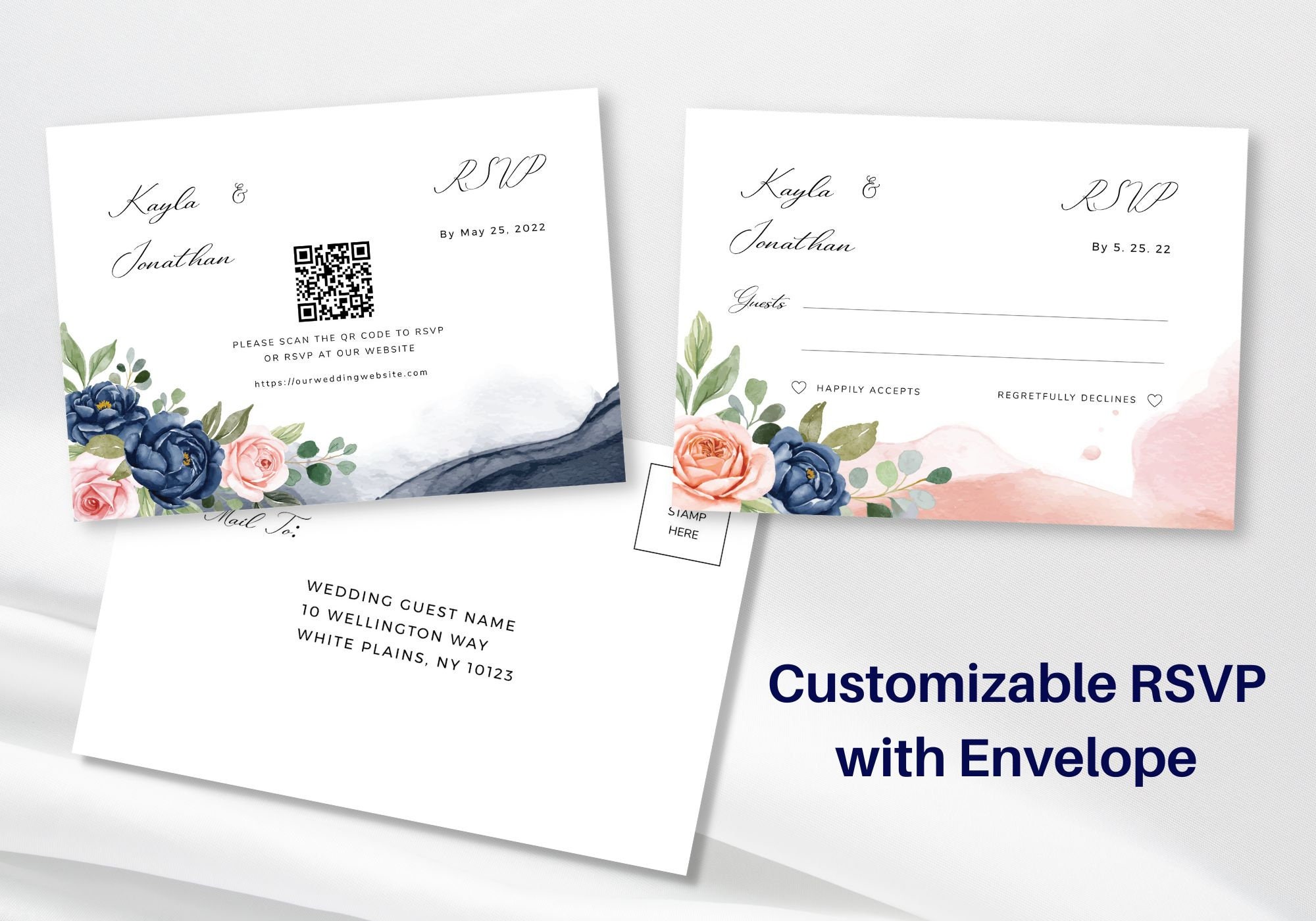 Editable Wedding Invitations - Medium Set - Emma - Etsy