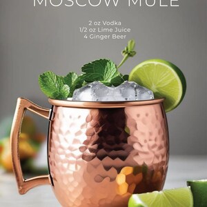 Moscow Mule Cocktail Print | Cocktail Art | Bar Art Prints