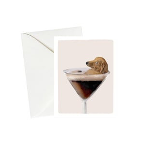 Espresso Martini Dog Card – Funny Golden Retriever Card