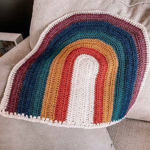 Rainbow Baby Blanket Crochet Pattern - Nursery Blanket - New Born Blanket Crochet Pattern - Colorful Blanket - Rainbow Rug Crochet Pattern