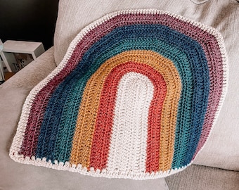 Rainbow Baby Blanket Crochet Pattern - Nursery Blanket - New Born Blanket Crochet Pattern - Colorful Blanket - Rainbow Rug Crochet Pattern