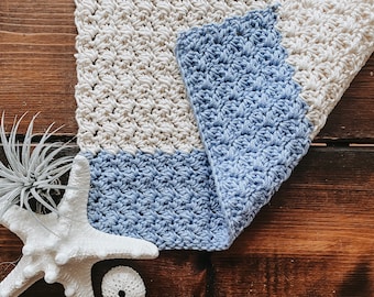 Haakpatroon The Ocean Wash Cloth - Haakpatroon handdoek - Patroon washandje - Eenvoudig en snel haakpatroon - haken met katoen
