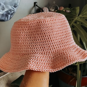 CUSTOM Solid Colour Crochet Bucket Hat 100% Cotton 4 Sizes image 6