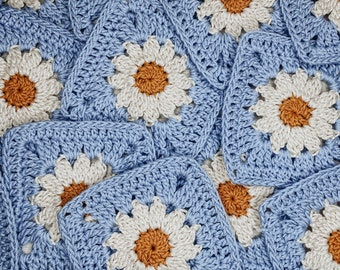 Daisy Granny Square Crochet Pattern - Crochet Granny Square - Granny Square Pattern - Crochet Flower Pattern - Crochet Daisy Pattern - PDF