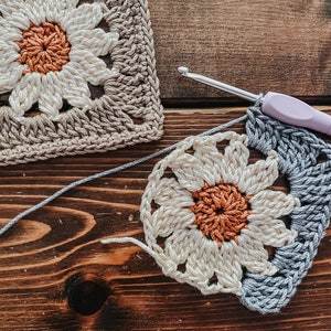 Daisy Granny Square Crochet Pattern Crochet Granny Square Granny Square Pattern Crochet Flower Pattern Crochet Daisy Pattern PDF image 2