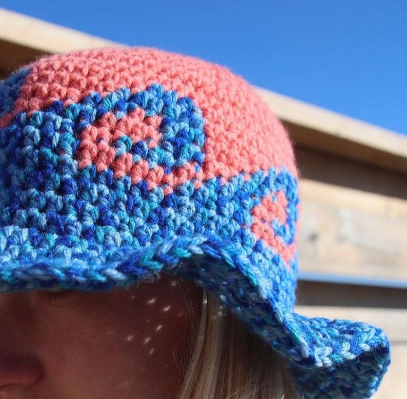 CROCHET PATTERN Bucket Hat Wave Bucket Hat Crochet Pattern Crochet Kit Crochet Pattern Crochet Wave Bucket Hat image 3