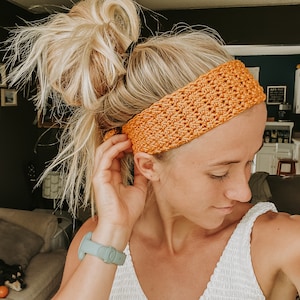 Crochet Pattern - Farmhouse Headband - Crochet Headband Pattern - Farmhouse Crochet Headband Pattern - Crochet Spa headband