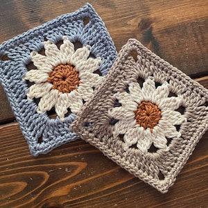 Daisy Granny Square Crochet Pattern Crochet Granny Square Granny Square Pattern Crochet Flower Pattern Crochet Daisy Pattern PDF image 5