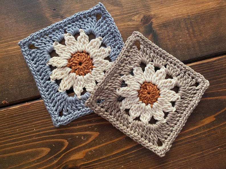 Daisy Granny Square Crochet Pattern Crochet Granny Square Granny Square Pattern Crochet Flower Pattern Crochet Daisy Pattern PDF image 5