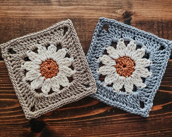 Daisy Granny Square Crochet Pattern - Crochet Granny Square - Granny Square Pattern - Crochet Flower Pattern - Crochet Daisy Pattern - PDF